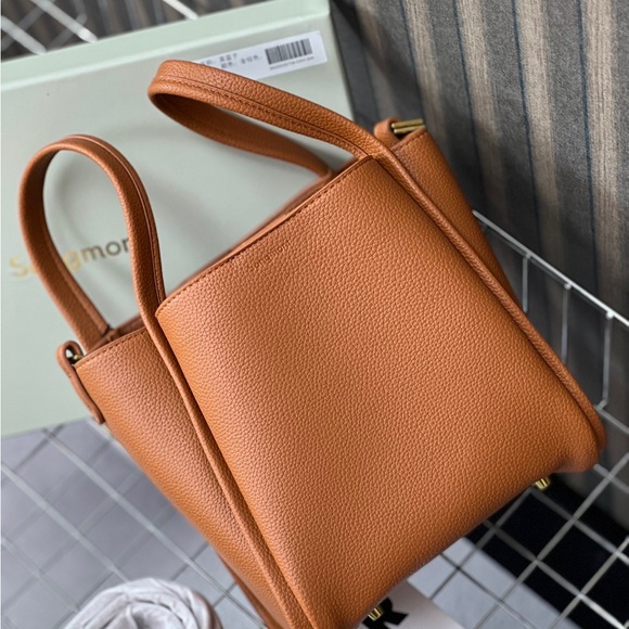 Songmont Tan Leather Tote Bag - Picture 5 of 8
